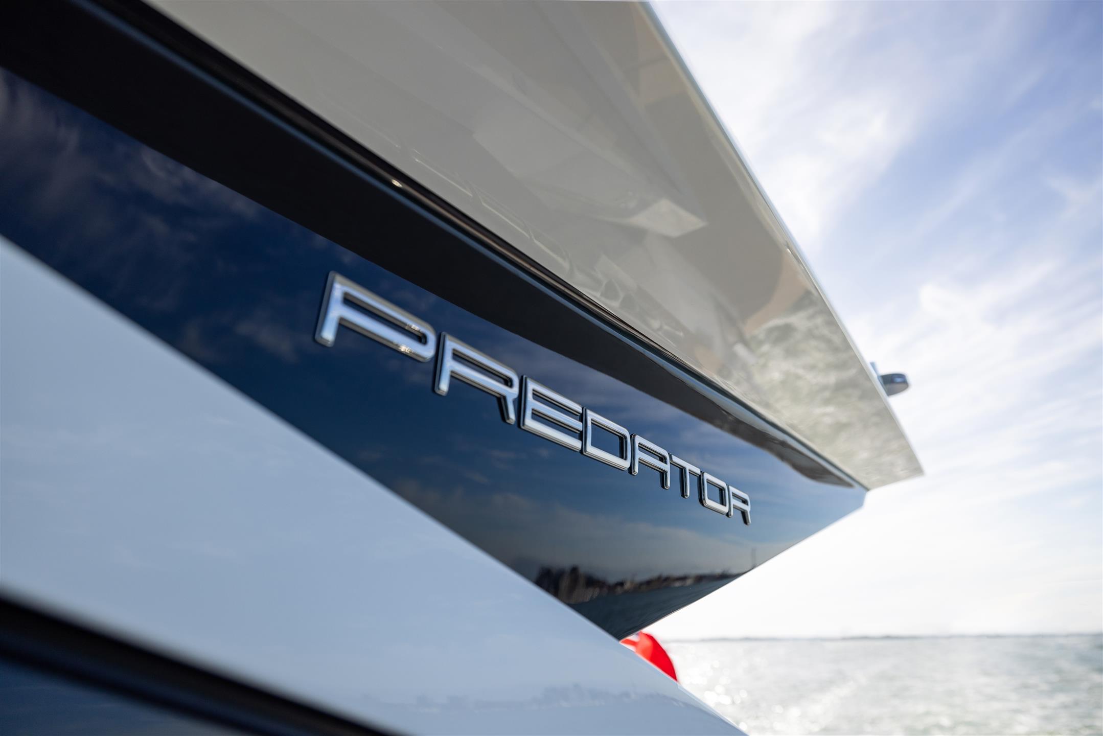 Predator 75 detail shot of logo