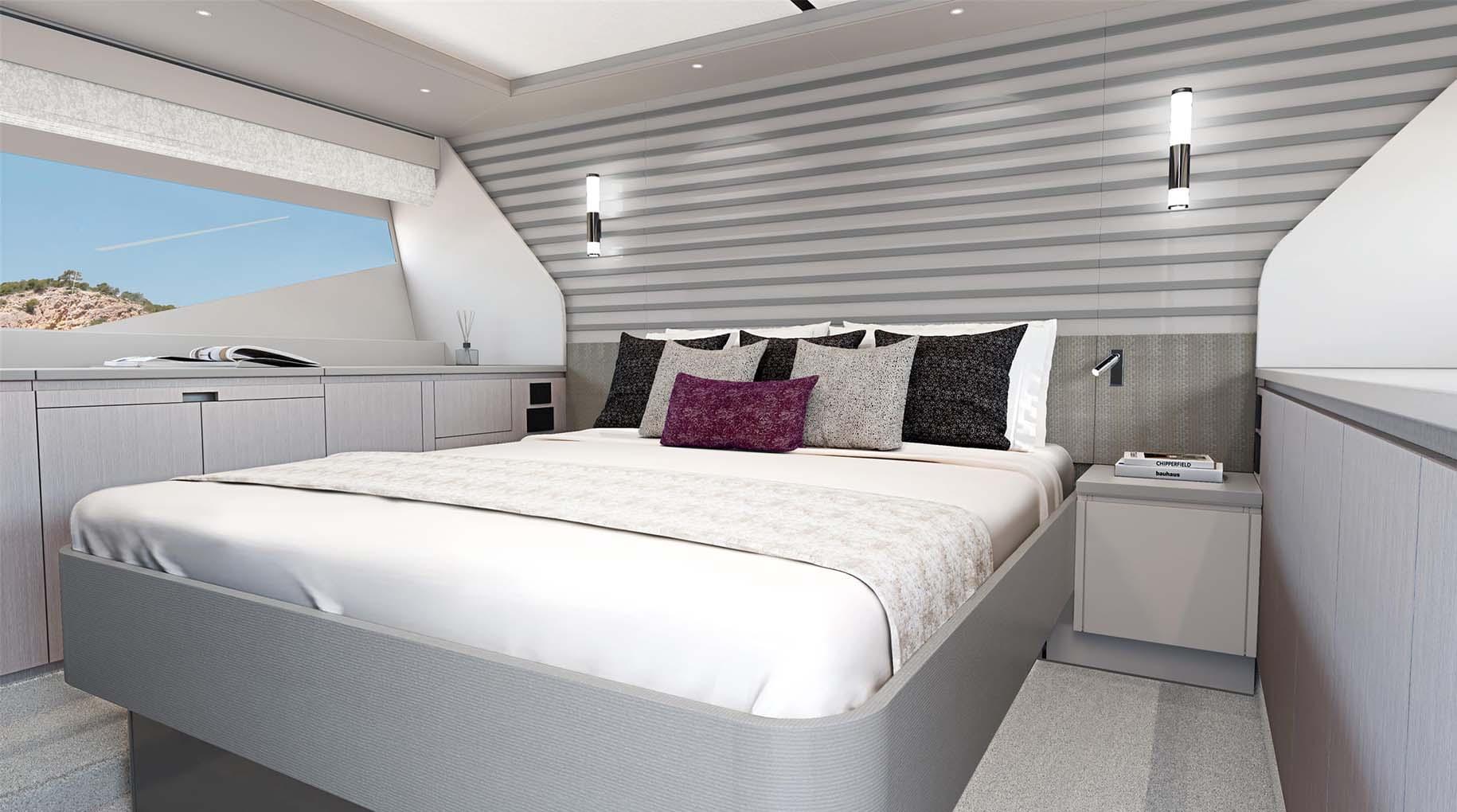 Sunseeker Predator 55 owner's cabin Sunseeker Predator 55 owner's cabin