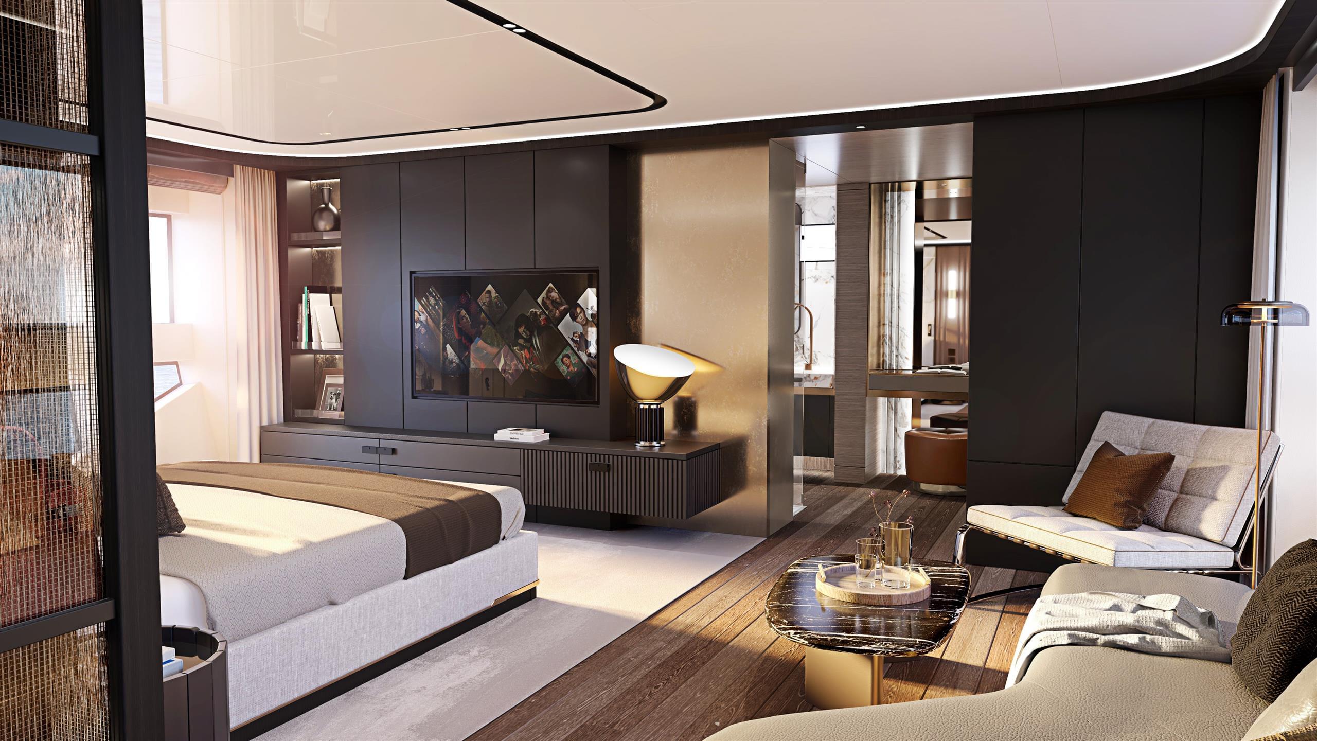 Sunseeker 120 Yacht owner's suite