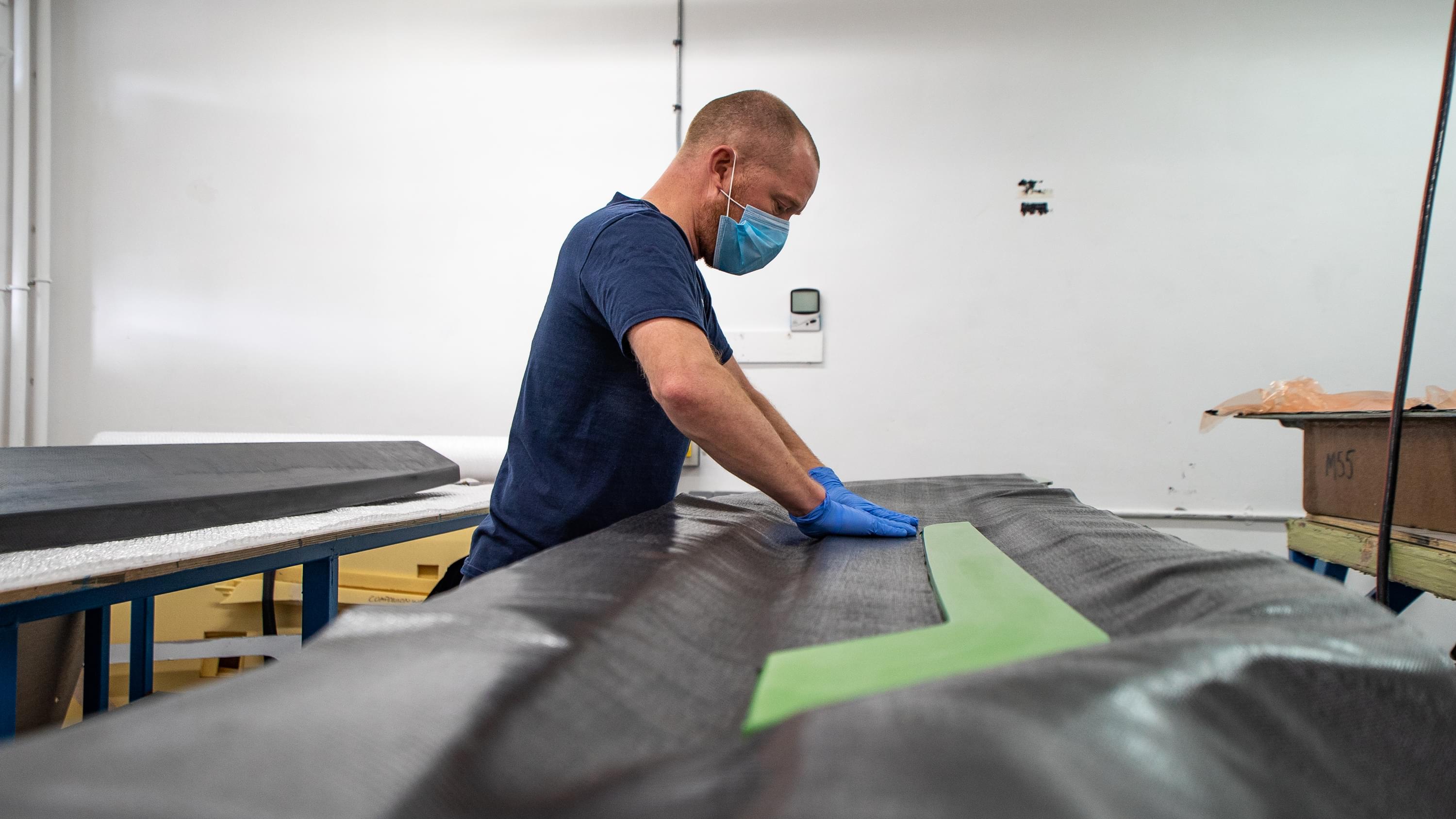 Sunseeker yacht builder lays carbon fibre Sunseeker yacht builder lays carbon fibre