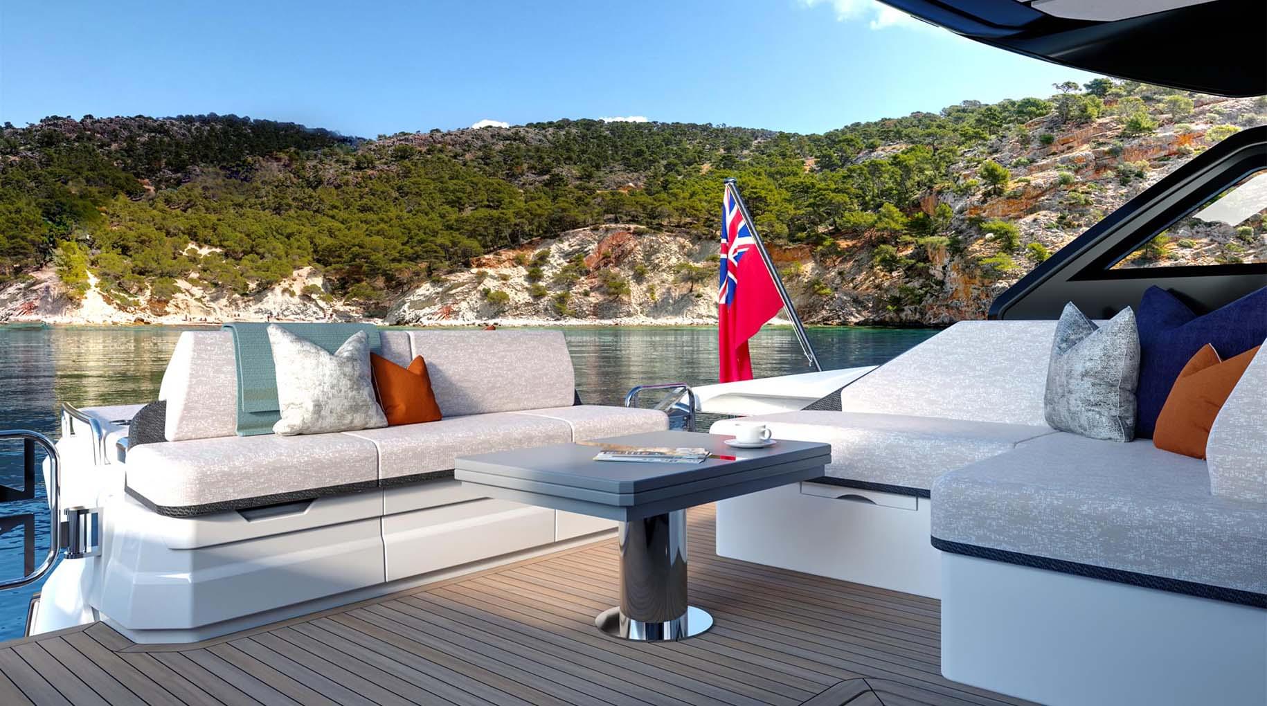 Sunseeker Predator 55 aft cockpit Sunseeker Predator 55 aft cockpit