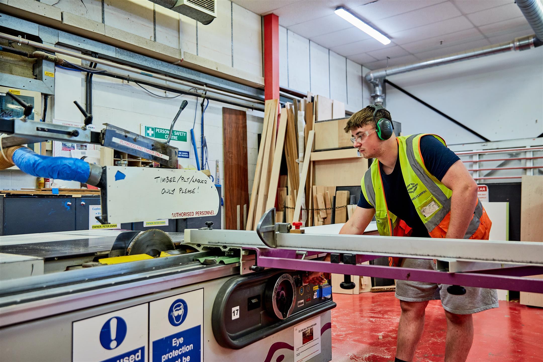 Sunseeker boat builder carpenter at work Sunseeker boat builder carpenter at work