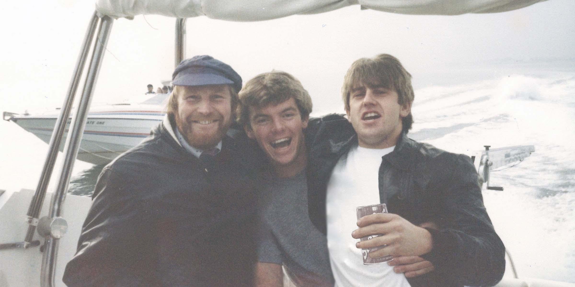 Richard Batty, Colin Rowles and Dennis Barnes on board the Sunseeker Monaco 40 in 1983 Richard Batty, Colin Rowles and Dennis Barnes on board the Sunseeker Monaco 40 in 1983